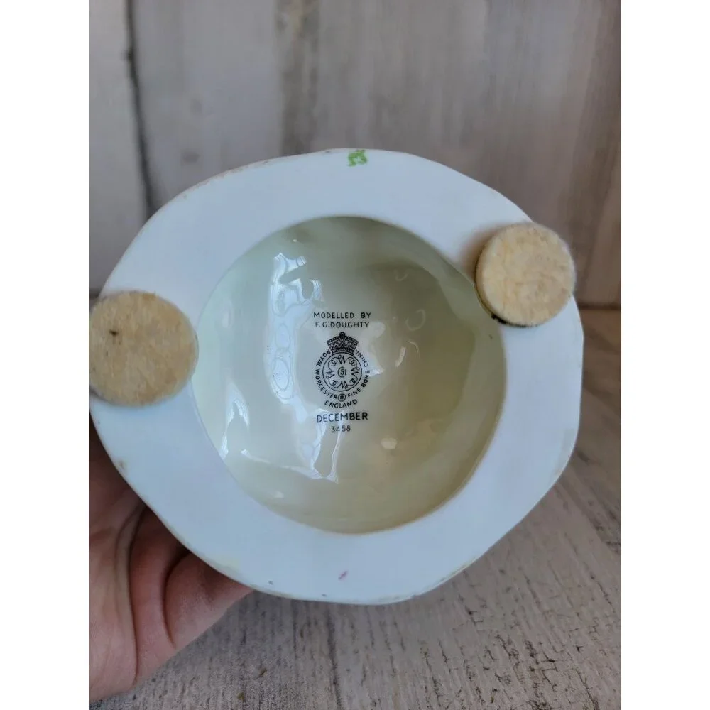 Royal Worcester 3458‎ December RARE snowball girl xmas figure